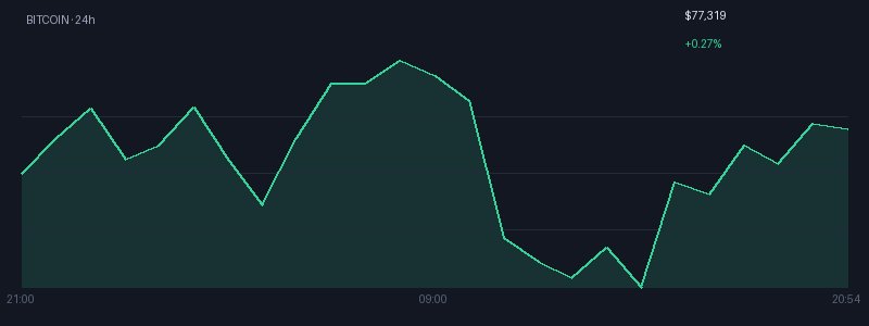 Graphique bitcoin 1j