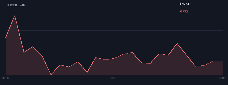 Graphique bitcoin 1j