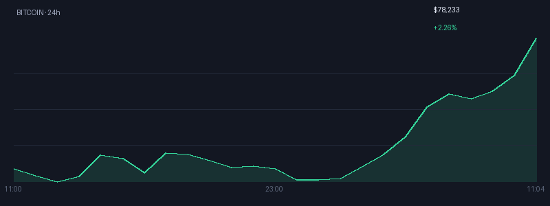 Graphique bitcoin 1j