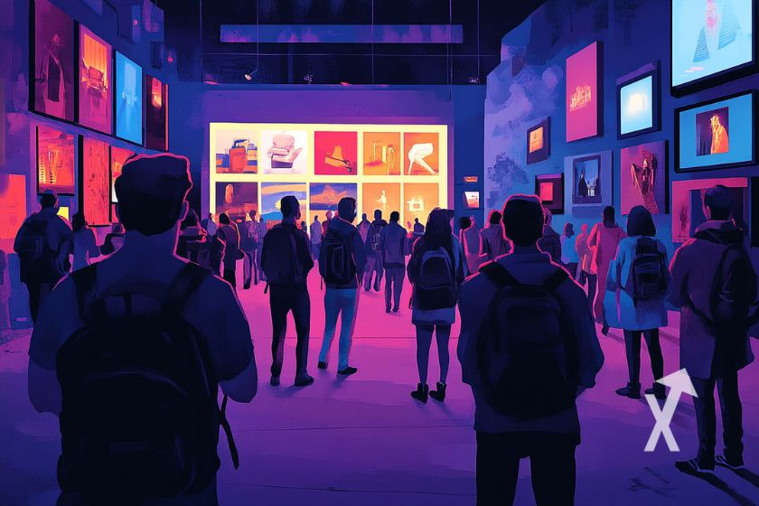 Cole&ccedil;&atilde;o de avatares digitais &uacute;nicos.