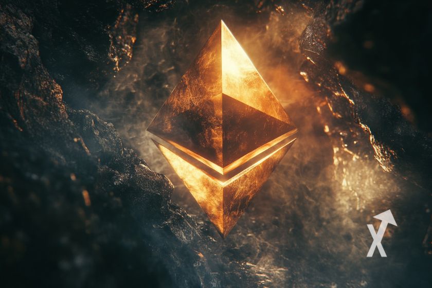 Criptomoeda Ethereum logo principal, criativo.