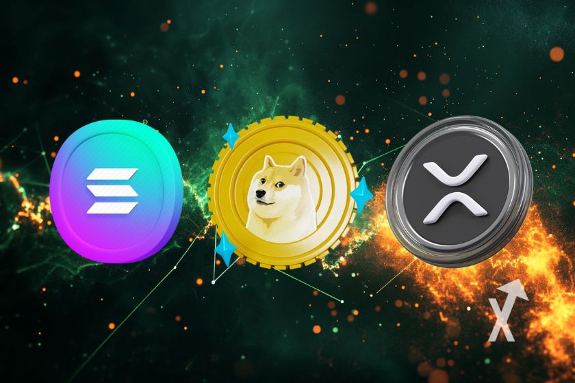 An&aacute;lise de Dogecoin, XRP, Solana - Criptomoedas.