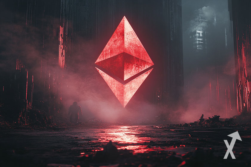 Criptomoeda ETH - Ethereum, tecnologia blockchain.