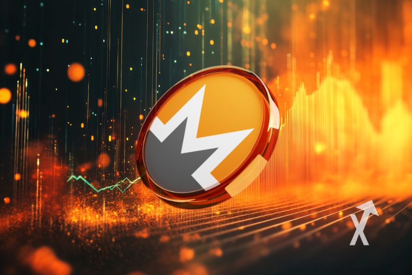 Criptomoeda Monero XMR em destaque.
