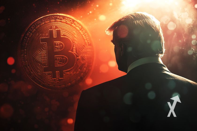 Carta trump com logo Cardano.