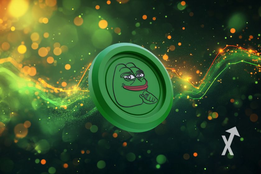 Grenn frog cartoon Pepe character.