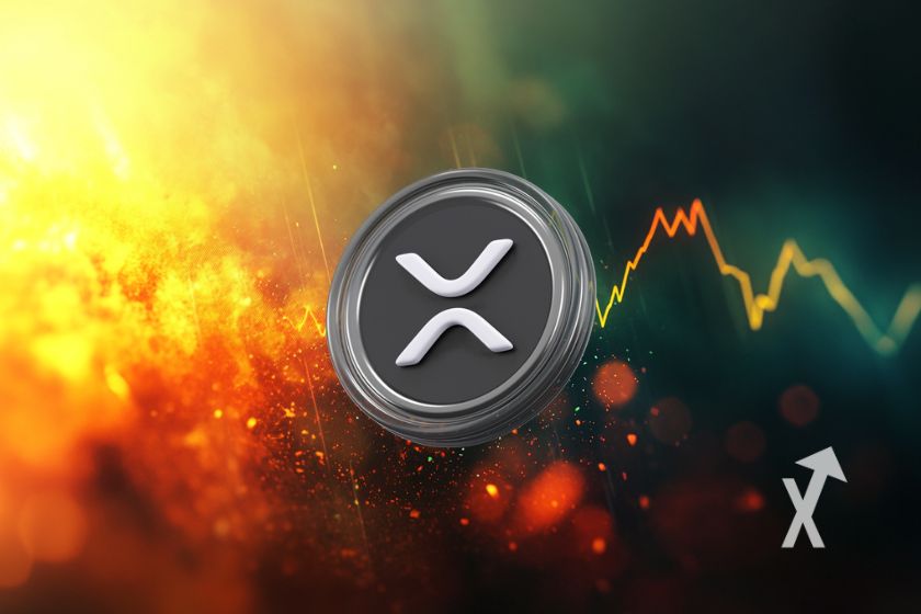 Capa enigm&aacute;tica com XRP, Ripple, Trump.