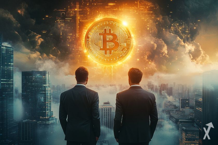 Alt text: "Bitcoin surpasses Trump in popularity" (6 words)