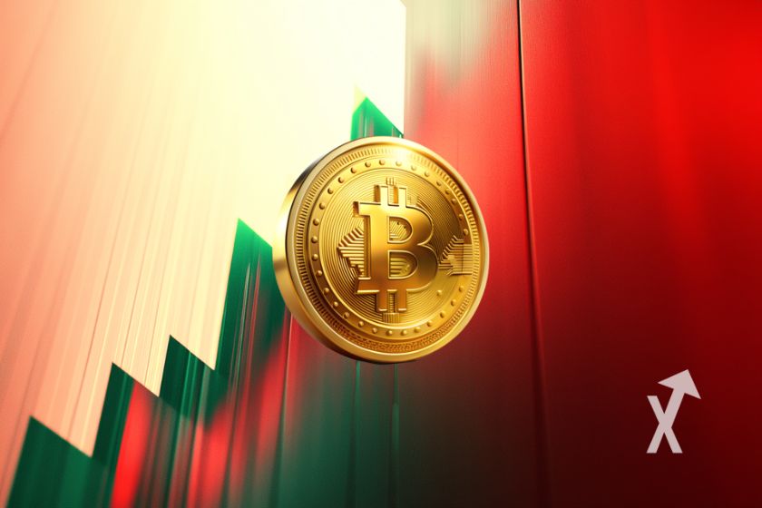Gr&aacute;fico de indicadores de criptomoeda.