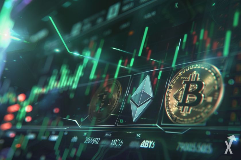Eleva&ccedil;&atilde;o do mercado criptogr&aacute;fico.