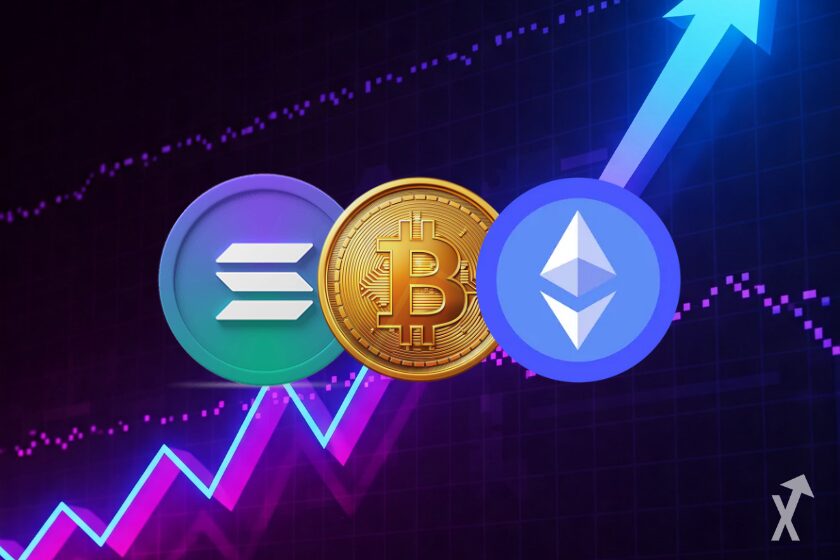 Op&ccedil;&otilde;es digitais: SOL, ETH, BTC.