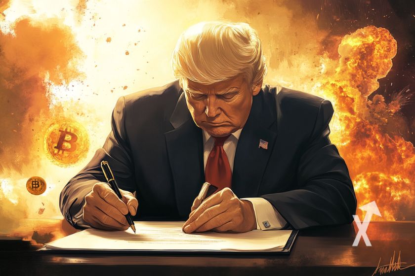 Decretos de Trump sobre Bitcoin e criptomoedas.