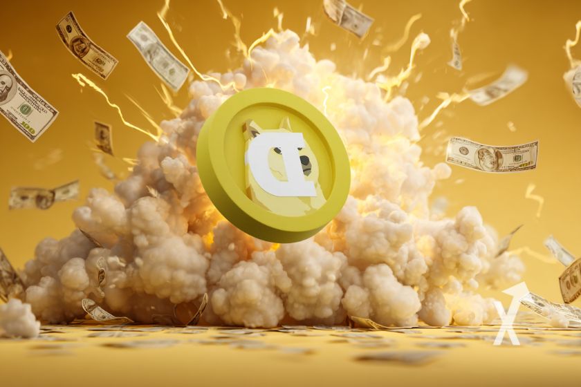 cachorro da capa Dogecoin doge
