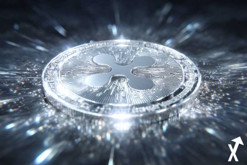 Moeda xrp prateada eletrizante e prata.