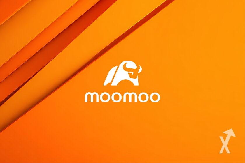 O logotipo do Moomoo em branco