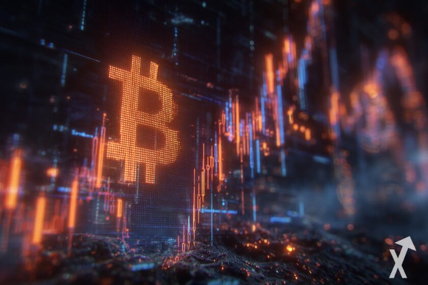 logo bitcoin rouge sur donc trading chart rouge