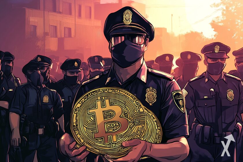 Polizei sucht nach Krypto-Bitcoin.