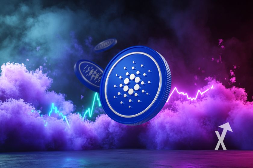 Kryptow&auml;hrung Cardano ADA Logo Hintergrundbild