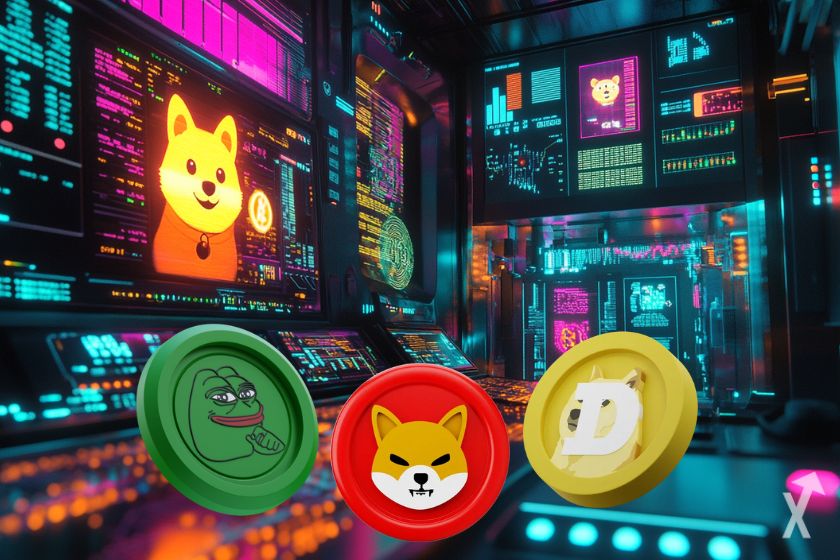 Kaufe Memecoins: Pepe, Shiba Inu, Dogecoin.