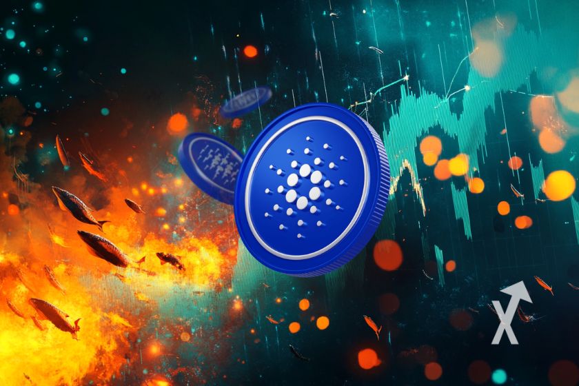 Kryptow&auml;hrungskarte von Cardano ADA Symbol.