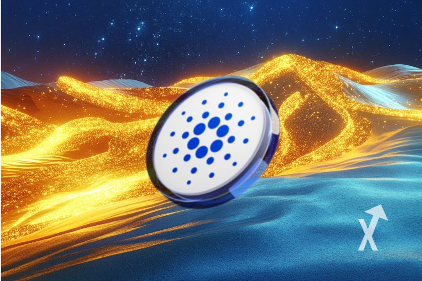 Kryptow&auml;hrung Cardano ADA Symbol Illustration.