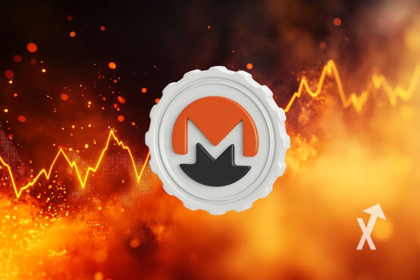 Kryptow&auml;hrung Monero XMR Hintergrundbild Konzept