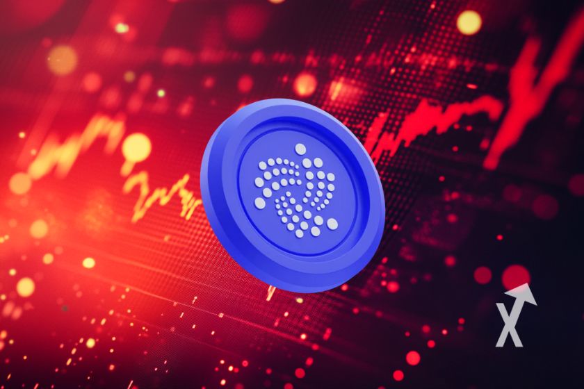IOTA Kryptow&auml;hrung Symbol Design Hintergrundbild