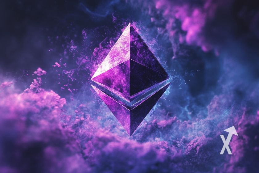 Kryptow&auml;hrung Ethereum Logo Hintergrundbild Icon