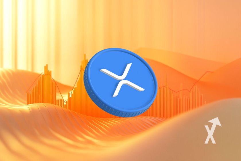 XRP Ripple Kryptow&auml;hrungsw&auml;hrung - Digitalm&uuml;nze Bildillustration