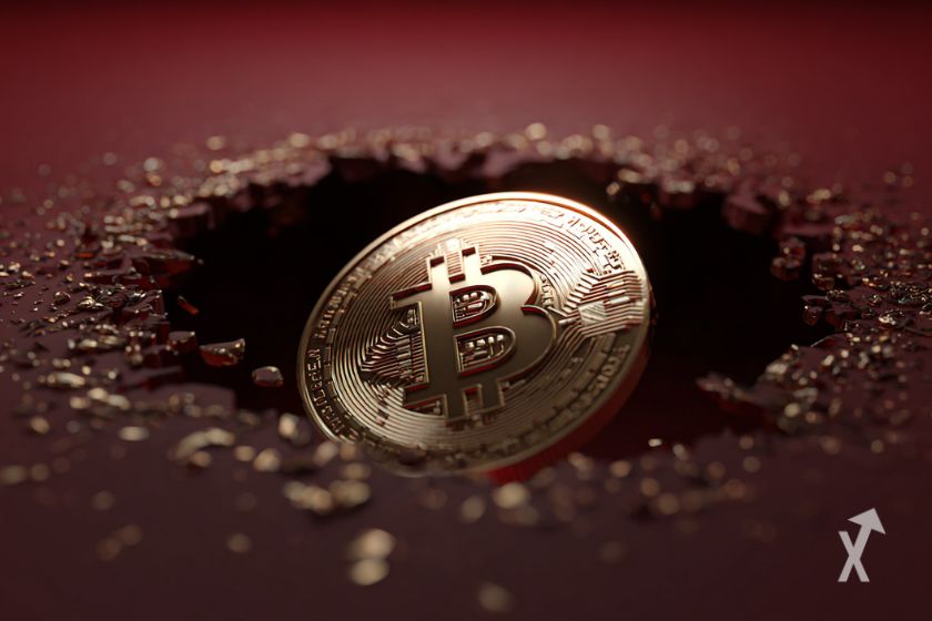Bitcoin im Loch: Kryptow&auml;hrung verloren.