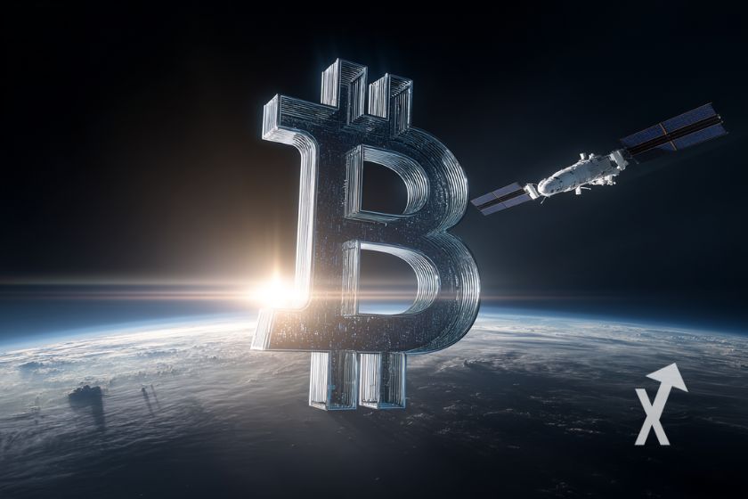 Bitcoin & SpaceX collaboration cover image.