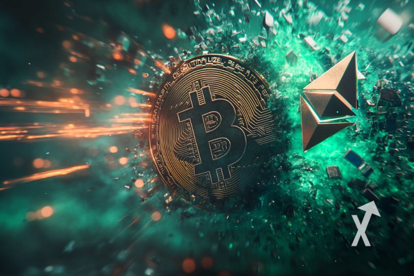 Kryptow&auml;hrung, einschlie&szlig;lich Bitcoin, XRP, Solana.
