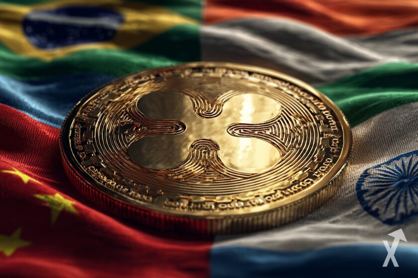 "Kraftvolles Logo von Ripple XRP"