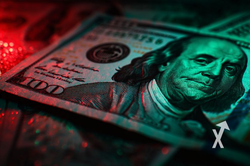 Kryptow&auml;hrungen Bitcoin, Dollar in Geldb&ouml;rse