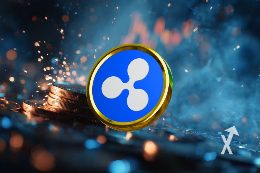 Kryptow&auml;hrung Ripple XRP Logo Hintergrundbild