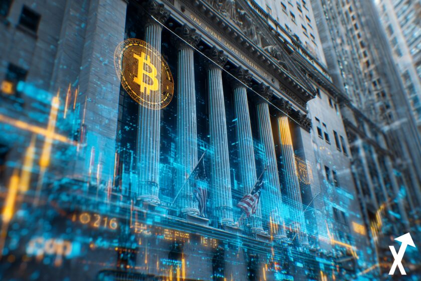 Wall Street Thema, B&ouml;rse, Trenddiagramm blau.