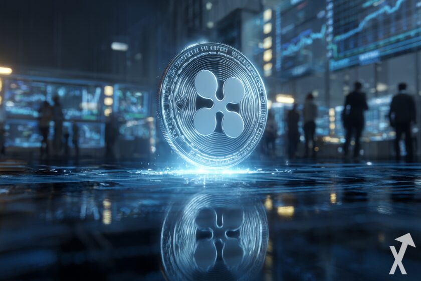 "Kryptow&auml;hrung XRP" - digitale W&auml;hrung beschrieben in Deutsch.