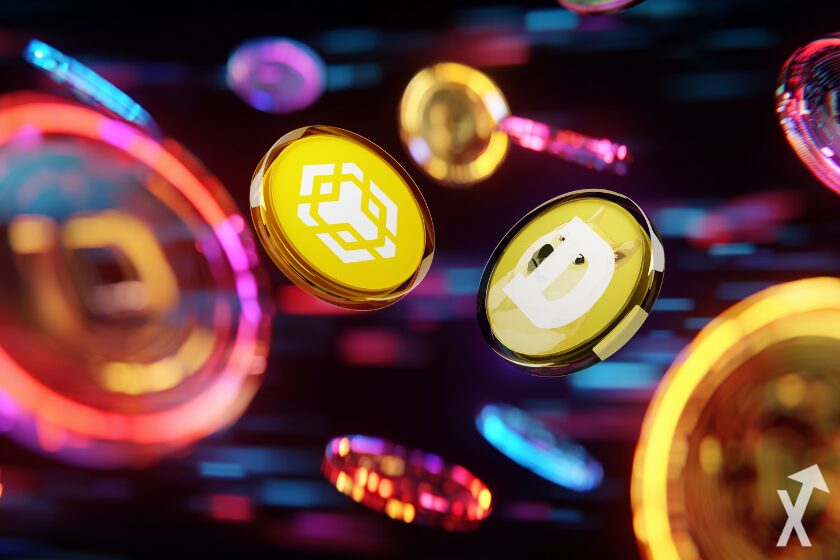 "Hund und BNB-M&uuml;nzen Altcoins" - "Tierm&uuml;nze und Kryptow&auml;hrung"
