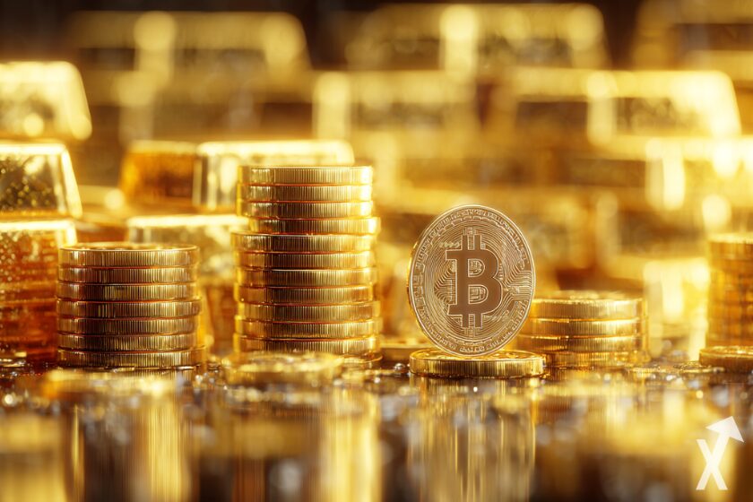 Gold Bitcoin Gipfel in Standarddeutsch.