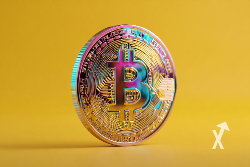 Abdeckung Bitcoin: Kryptow&auml;hrung auf Finanzmarkt.