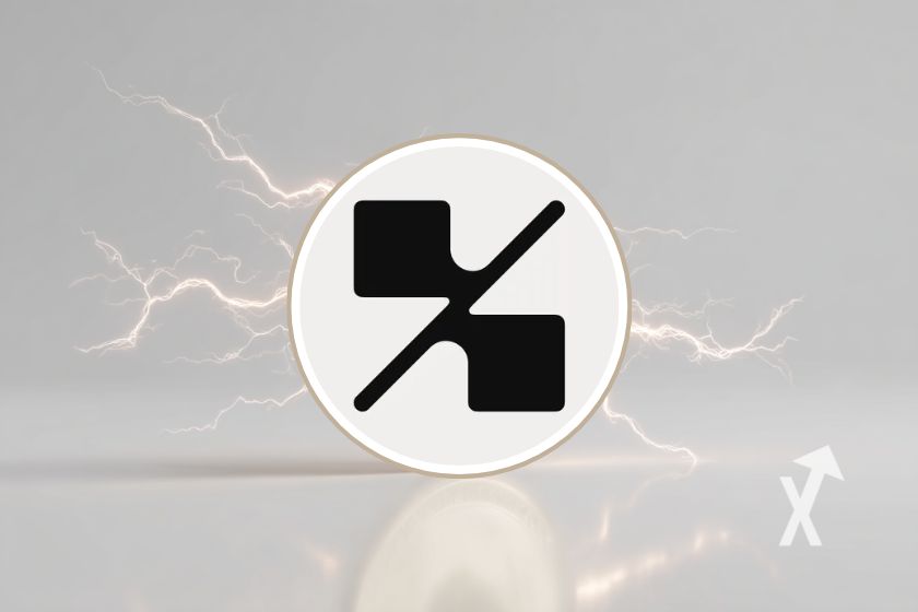 "Bild von YieldBasis Token auf grauem Hintergrund"