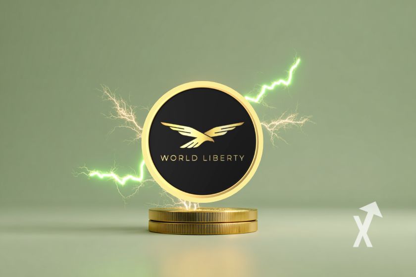 M&uuml;nze auf goldenen Tokens, gr&uuml;nem Hintergrund.