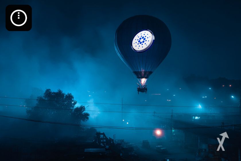 Ein Cardano-Luftabwurf. Kryptow&auml;hrung im Fokus.