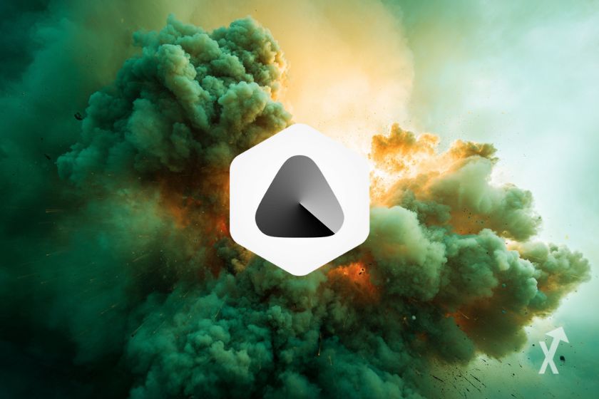 AVICI Cryptow&auml;hrung Logo &uuml;ber gr&uuml;ner Explosion.