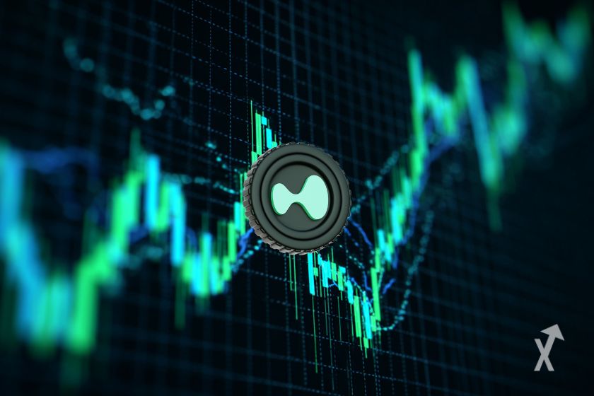 "HYPE Token auf dunklem 3D-Graph"
