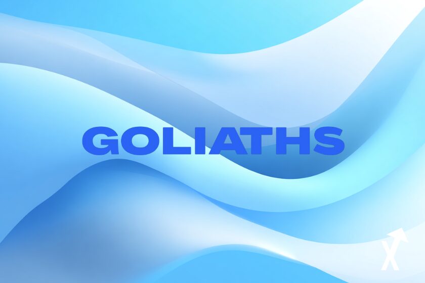 "Blauer Goliath auf blauem Hintergrund"