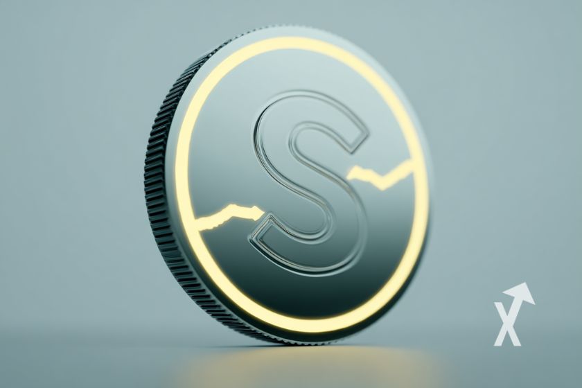 coin stable sur un fond gris avec lumi&egrave;re jaune