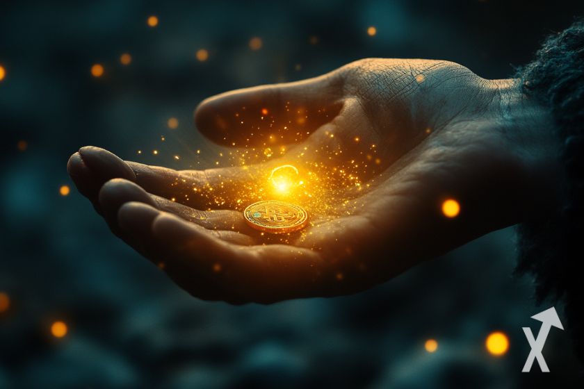Cryptocurrency donation for a cause.