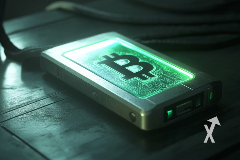 Criptomoneda en un libro contable digital.