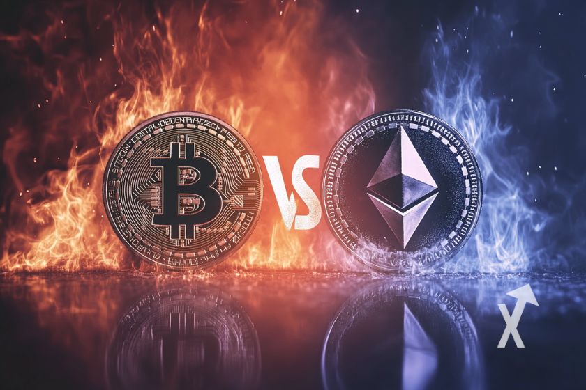 Comparativa: Bitcoin vs Ethereum en criptomonedas.